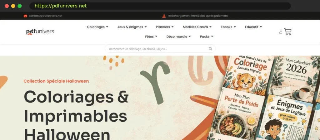 Capture du site pdfunivers.net